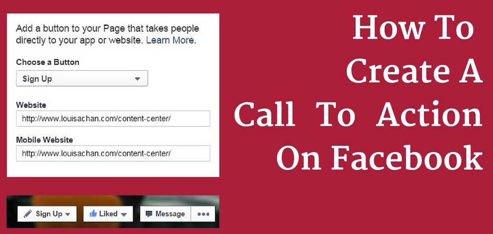 call to action button on facebook