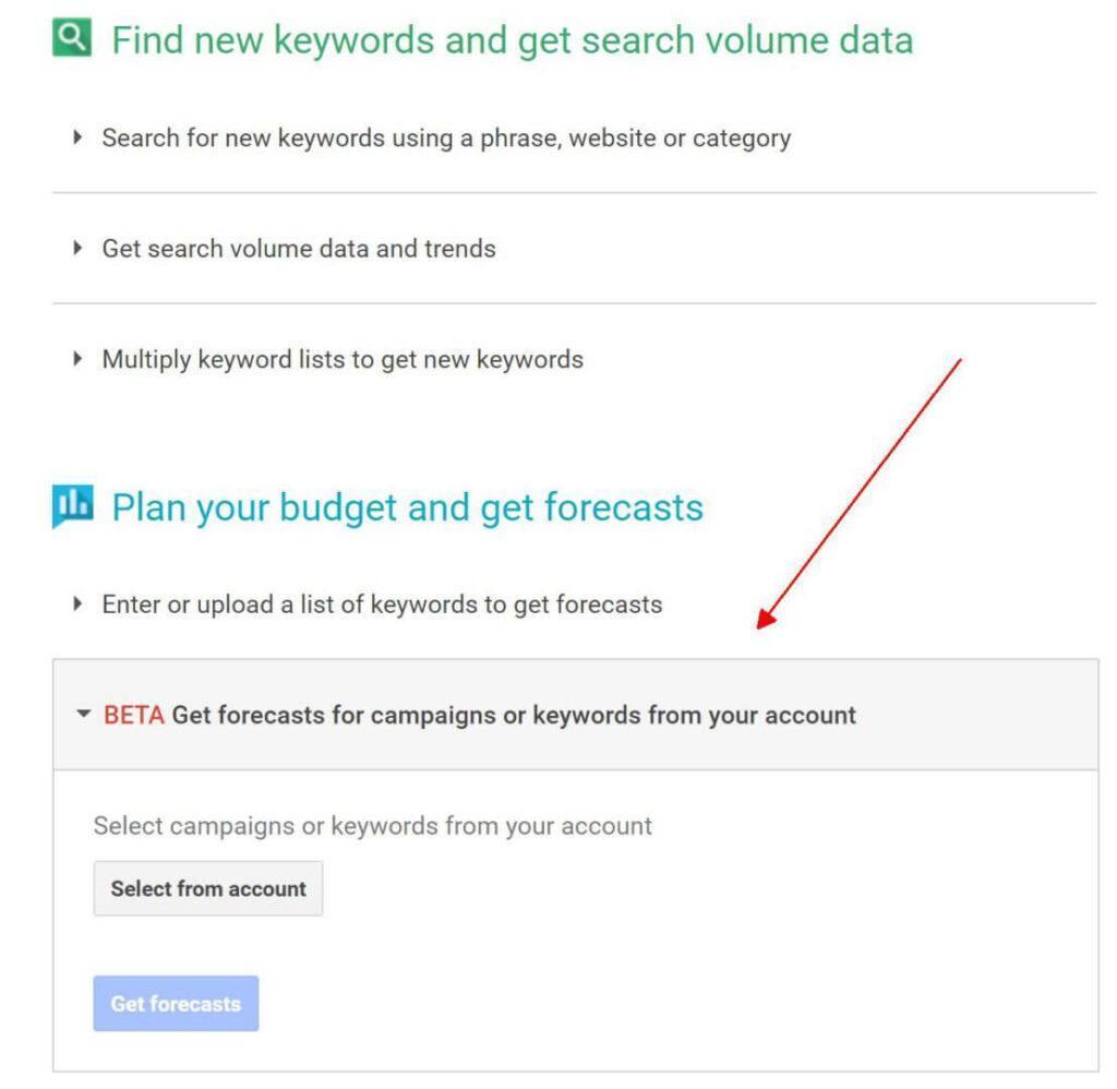 Get Search Volume and Forecasts: 
